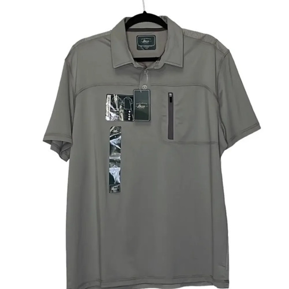 Bass Men's NEW With Tags Whitewater Polo Shirt Heather Gray Size Large‎ (L) - Picture 1 of 10